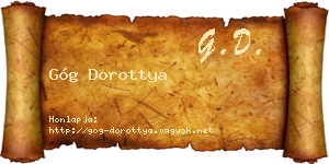 Góg Dorottya névjegykártya