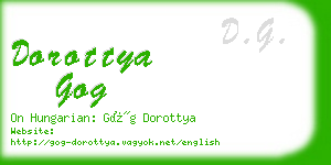 dorottya gog business card